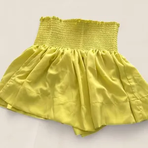 Koch Erika yellow neon Skort flowy smocked high waist | xs thumbnail 3