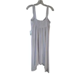 Fresh Produce Mary Ellen Impromptu Dress White Sleeveless Midi Smocked‎ XL NEW thumbnail 2