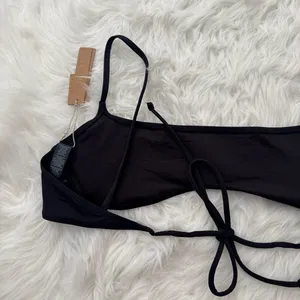 Skims Signature Swim Micro Scoop Bikini Top Onyx XL thumbnail 6