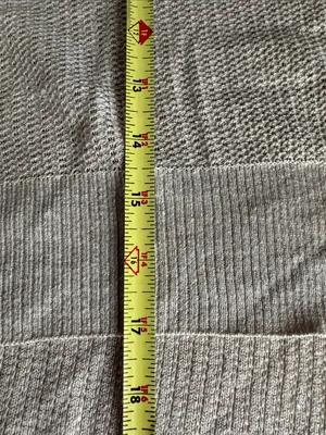 Pull&Bear oversized fine-knit sweater dramatic high-low asymmetrical hem linen S thumbnail 12