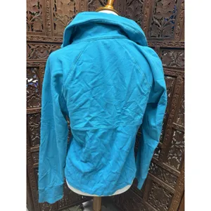Armani Exchange‎ Pullover Sweatshirt Womens XL Turquoise Blue Good Sequin Logo thumbnail 7