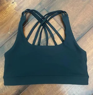 YPB SculptLUX Black Strappy Sports Bra - Women thumbnail 1
