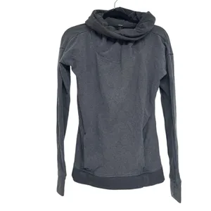 Lululemon Grey Funnel Neck Long Sleeve Hoodie Sweatshirt Women 2 Casual Athletic thumbnail 2