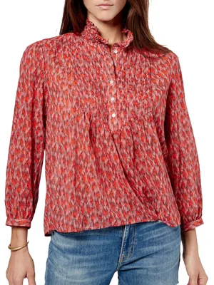 Joie Stinson Henley Cotton Blouse thumbnail 2