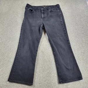 Lauren Jeans Co Ralph Lauren Womens Jeans 14 Black Classic Cowboy Bootcut Denim thumbnail 8