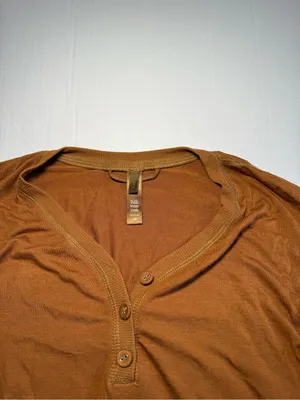 SKIMS Sleep Henley Dress in Copper thumbnail 2