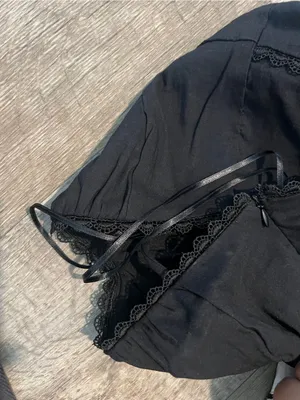 NWT Zara Black Lace-Trim Slip Dress thumbnail 5