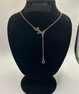 Swarovski Gold High Quality Heart Necklace For Women Real 18k Gold Plated Waterproof CZ thumbnail 1