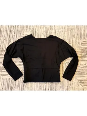 New Marc Bouwer Unlimited women's small black corset long sleeve top thumbnail 6