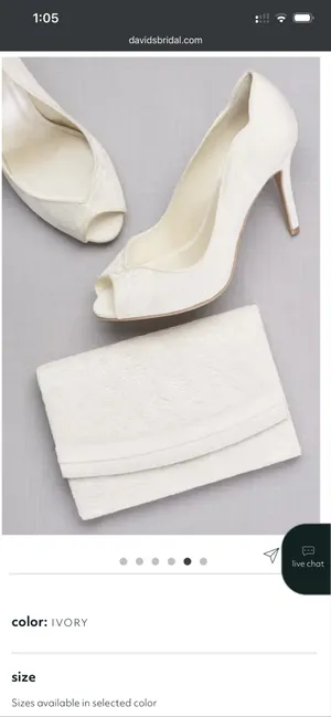 🤍 NWOT David’s Bridal Size 8.5 Layla White Peep Toe Pumps Heels 🤍 thumbnail 6