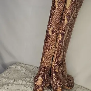 INC International Concepts Tyliee Embossed Snakeskin Over Thigh High Boots 5.5 thumbnail 5