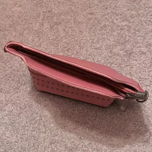 Mini Pink Leather Studded Crossbody Zipper Bag * WITHOUT STRAP * thumbnail 6