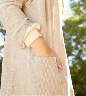 Anthropologie DONNI. Ribbed Sandwash Open Cardigan thumbnail 2