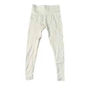 Set‎ Active Ribbed Leggings Women Medium Cream Excellent High Waisted Activewear thumbnail 2