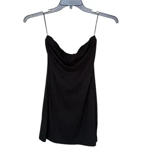 Reformation Black Strapless Mini Dress Size Small thumbnail 2