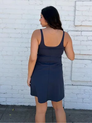 Old Navy navy blue mini tennis pickleball athletic sports dress sz M thumbnail 4
