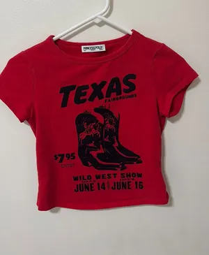 Red Princess Polly Baby Tee thumbnail 1