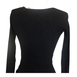 L*Space Camryn Black Ribbed Knit Sweetheart Neck Sweater Women’s Small NWT thumbnail 5