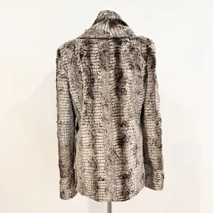 Alice and Olivia Leana Jacket Size XS Faux Fur Shawl Collar Mob‎ Wife Cozy Glam thumbnail 8