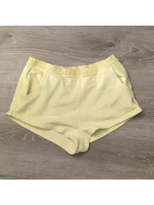 Free people starfruit yellow terry cloth shorts size medium thumbnail 2