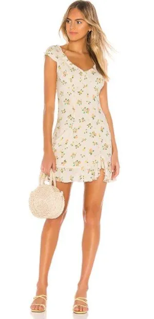 Free People Like A Lady Mini Dress in Cream thumbnail 1
