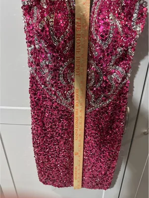 Sparkle Like You Mean It! Hot Pink Sequin Vintage Cocktail Dress thumbnail 5