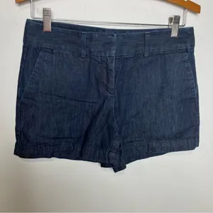 Ann Taylor Loft the riviera short dark wash denim shorts women’s size 0‎ thumbnail 3