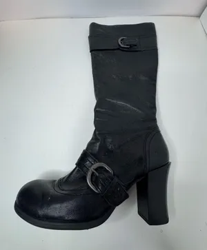 Born Black Leather Zip Up Boots Size 8.5 thumbnail 4