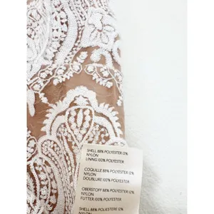 Free People Lace Night Shimmers Mini Dress Size 4 White Sequin Ivory Bridal thumbnail 7