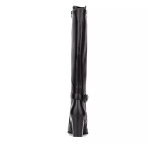 New York & Company Black Over-the-Knee Block Heel Boots with Dual Zippers Size 8 thumbnail 4