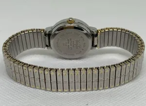 Vanity fair women date watch vintage 23mm round two tone size 6.5” running thumbnail 5