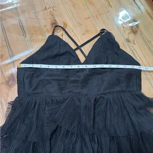 Lulus Radiant Event Black Mesh Tiered Pleated Backless Maxi Dress thumbnail 8