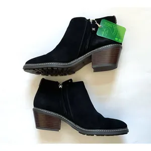 Sam Edelman Pryce Rain Repellent Suede Bootie Boot Black Size 8.5 NEW thumbnail 11