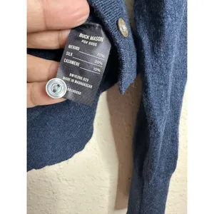 Buck Mason Featherweight Merino Silk Cashmere Button Cardigan size XS thumbnail 7