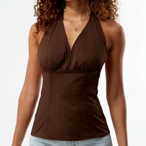 WEWOREWHAT Halter Corset Top Brown Women’s Small thumbnail 1