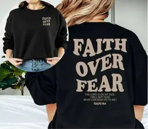 Faith Over Fear Christian Crewneck Sweatshirt thumbnail 1