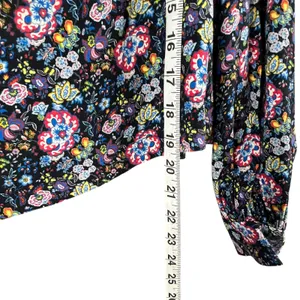 Frame One Shoulder Top Womens M Coastal Blue Multicolor Floral‎ Boho Chic ASO thumbnail 9