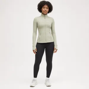 Lululemon Define Jacket Nulu Fog Green‎ Size 2 Slim Fit Thumbholes thumbnail 3