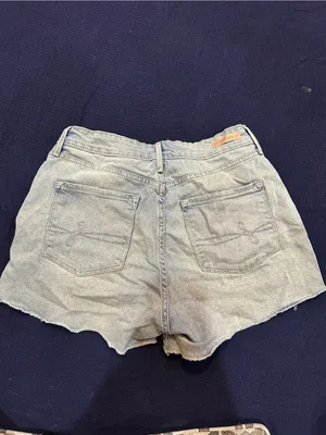 Levi's Light Blue Distressed Denim Shorts thumbnail 8