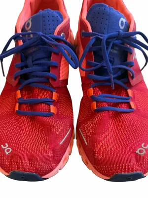 ON Running Women's Red and Blue Cloudflow Sneakers Size 10 thumbnail 4