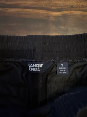 Lands end pull on black shorts mid rise 2 new thumbnail 2