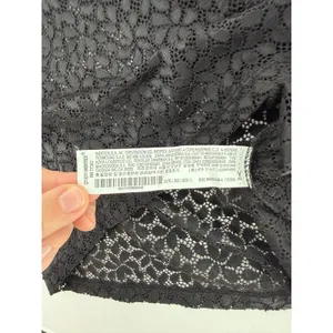 Zara Women’s Small Black Floral Lace Sheer Short Sleeve Blouse Top Romantic thumbnail 10