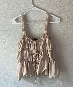 Nasty Gal size 4 cream colored top thumbnail 1