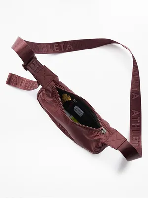 NWT ATHLETA all about me mini crescent bag - garnet thumbnail 4
