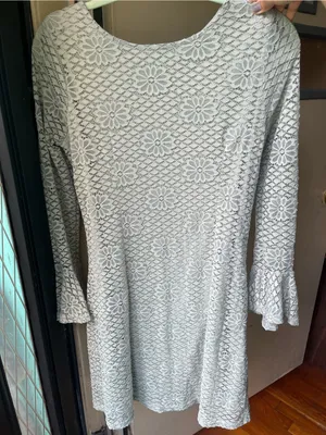 Altar'd State soft mint green Floral Lace Long-Sleeve Dress thumbnail 1