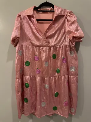 Simply Southern Sequin Christmas Ornament Dress thumbnail 3