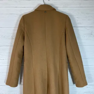 Rebel Queen camel double breasted wool blend pea coat size 42 thumbnail 8