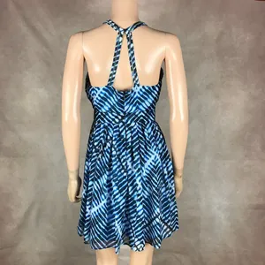 Calvin Klein Blue Printed Halter Fit & Flare Dress NWT 4P thumbnail 12