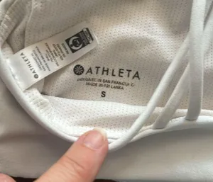 Athleta white strappy bra, size small thumbnail 4