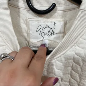 NWT Anthropologie Grey State TEDDI PULLOVER Color: Eggnog size XS thumbnail 8